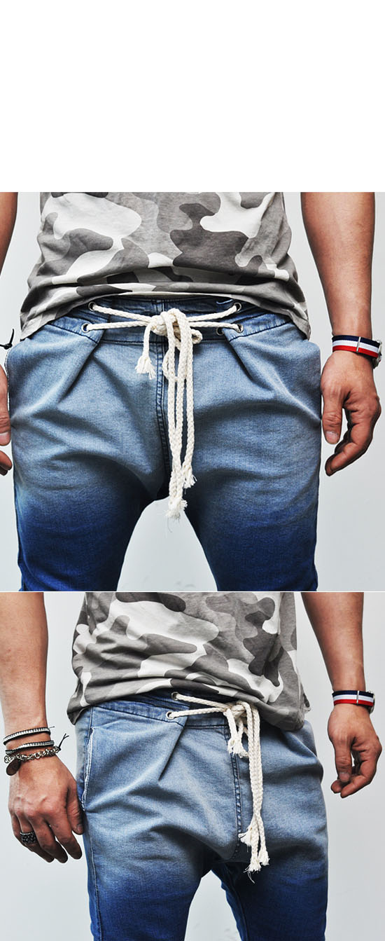 men's denim sweatpants